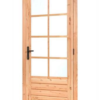 Douglas enkele glas deur dubbelglas 8-ruits B1100xH2150mm buitenmaat, rechtsdraaiend