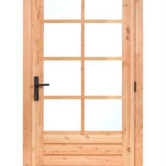 Douglas enkele glas deur dubbelglas 8-ruits B1100xH2150mm buitenmaat, rechtsdraaiend