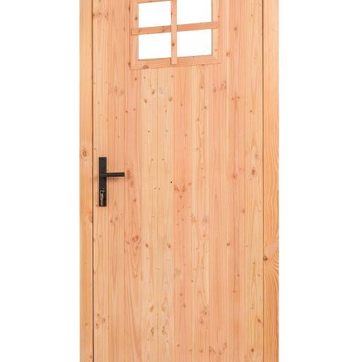 Douglas enkele klampdeur met klein raam B1000xH2050mm buitenmaat