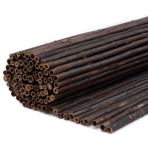 Bamboe rolscherm zwart