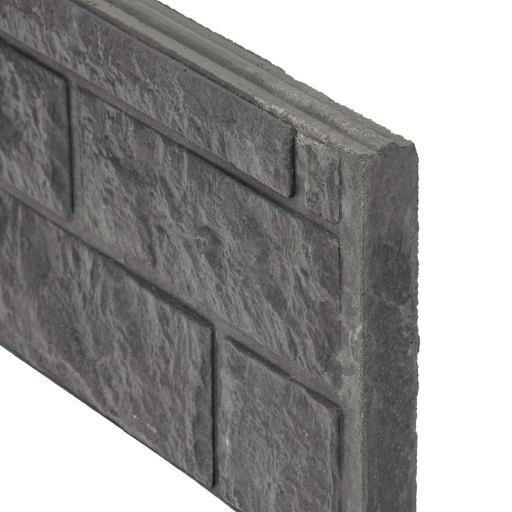 Berton©-motief-vulplaat antraciet H20 x D3,5 x L184 cm rotsmotief