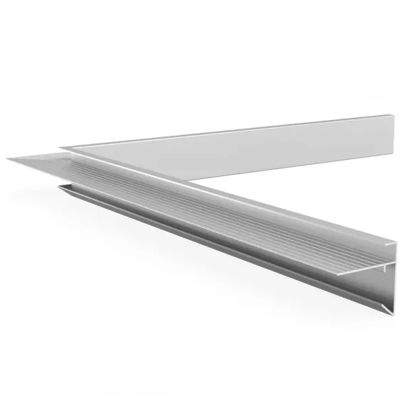 Aluminium daktrim 45/45 binnenhoek