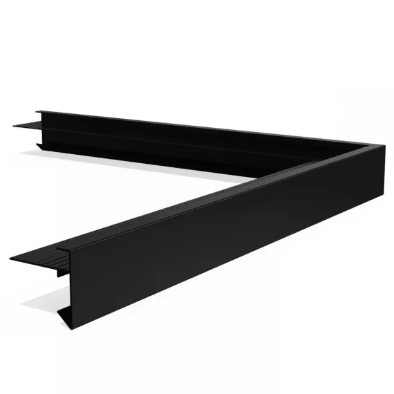 Aluminium daktrim 45/45 buitenhoek zwart