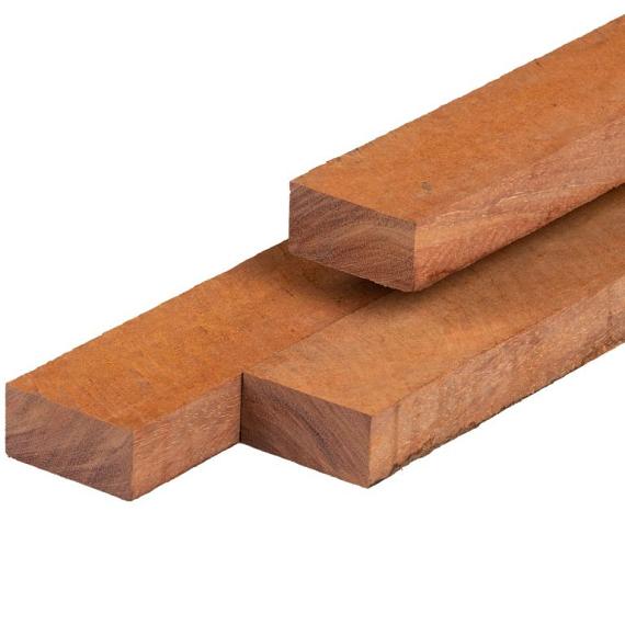 Azobé bestekhout 4,0 x 7,0 x 450 cm fijn bezaagd