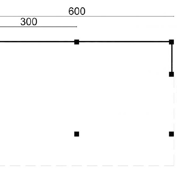 DHZ Kapschuur Goor Douglas 600 x 300 cm zwart gespoten
