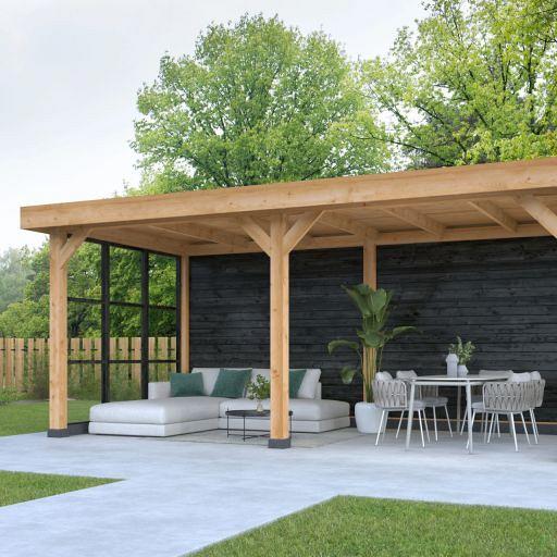 DHZ Plat dak Dalfsen Douglas 600 x 300 cm zwart geïmpregneerd