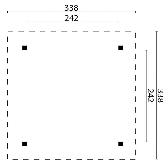Prieel Tourist vuren groen geïmpregneerd