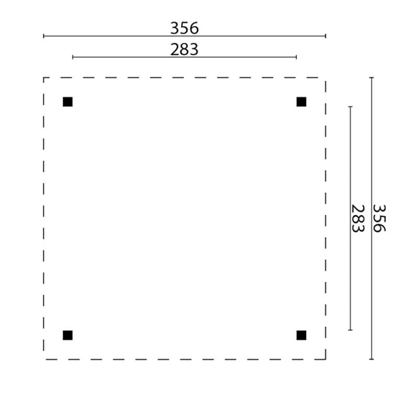 Prieel Modern Middel vuren groen geïmpregneerd