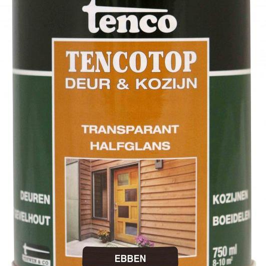 TENCO Top Deur  & Kozijn Dekkend Transparant Ebben 0.75 Liter