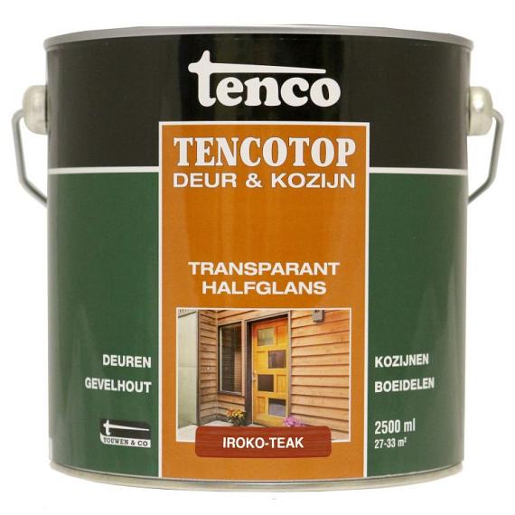 TENCO Top Deur  & Kozijn Dekkend Transparant Iroko/teak 2.5 Liter