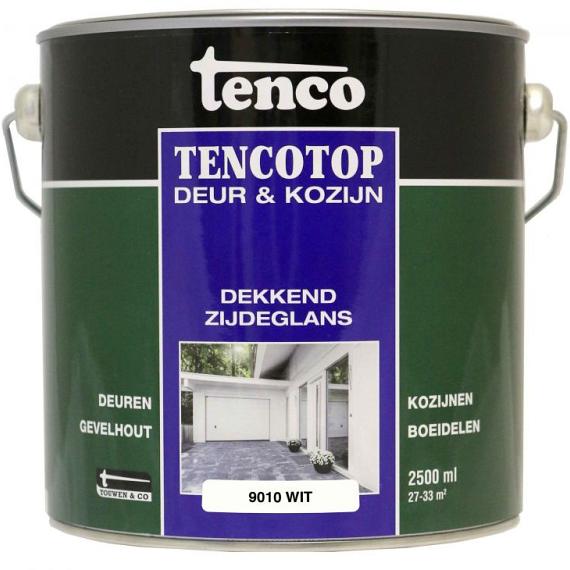 TENCO Top Deur  & Kozijn Dekkend Zijdeglans Wit (ral 9010) 2.5 Liter