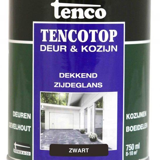 TENCO Top Deur  & Kozijn Dekkend Zijdeglans Zwart 0.75 Liter