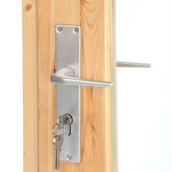 Deur enkel met raam XXL rechtsdraaiend, vuren 106,5 x 215 cm