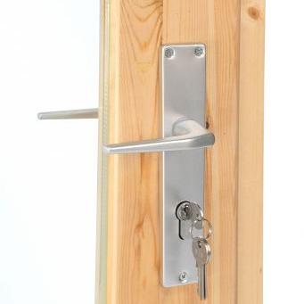 Deur enkel met raam XXL linksdraaiend, vuren 106,5 x 215 cm