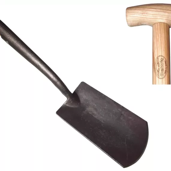 De Wit Zwanehals spade met lip essen steel 750mm