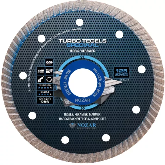 Diamantzaag D125/22,2mm Turbo Teg SP