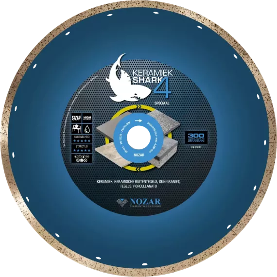 Diamantzaag D300/30/25,4 mm Keramiek Shark 4