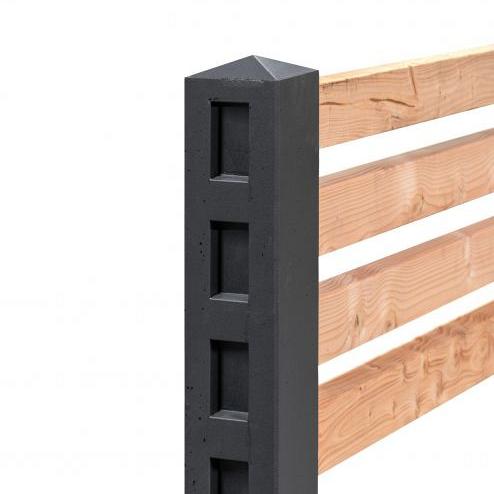 Berton©-plantsoen paal Dommel antraciet 12,0 x 12,0 x 100 cm