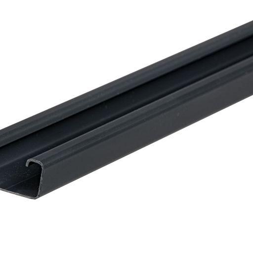 Klemprofiel PVC antraciet 1800mm t.b.v. beton sleufpaal