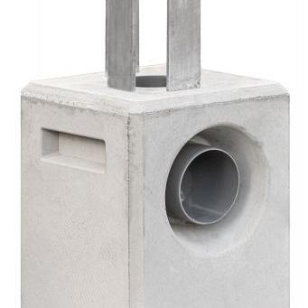 Berton© Betonpoer 20,0x20,0x37,0cm, wit, met HWA