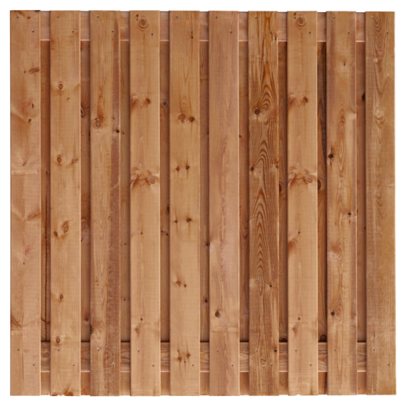 Tuinscherm Zürich, bruin geïmpregneerd grenen, RVS-geschroefd, 21-planks (19+2) 180 x 180 cm
