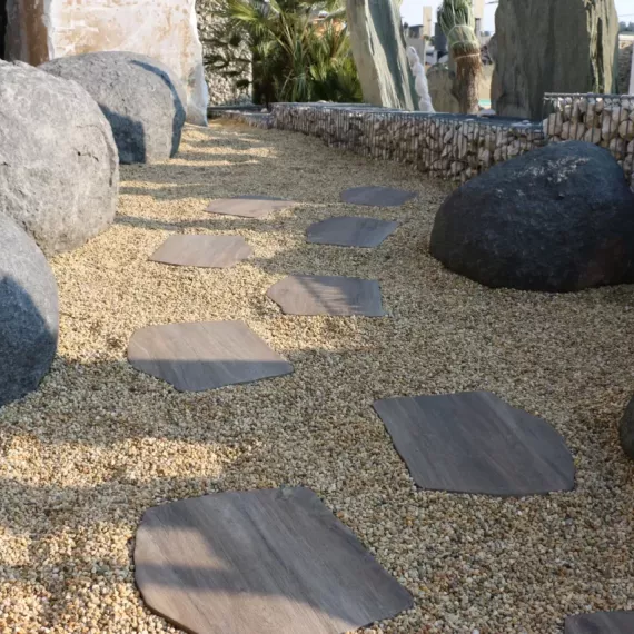 Staptegel Flex Stones 42x36x2 Holz Marrone