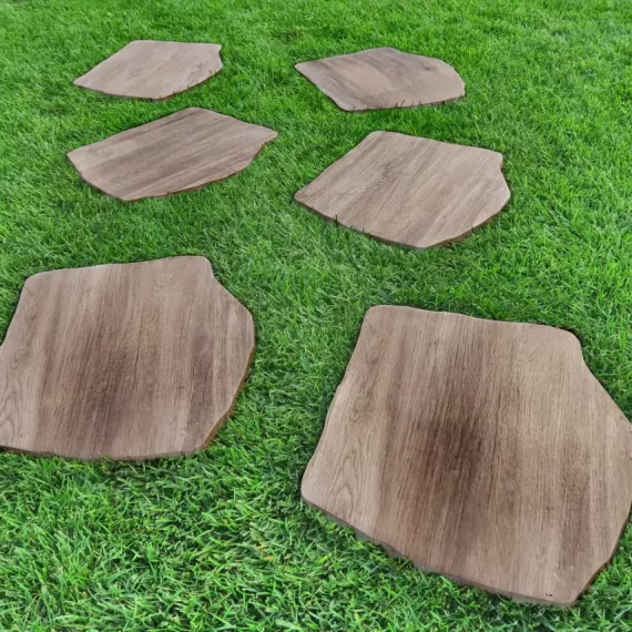 Staptegel Flex Stones 42x36x2 Holz Marrone