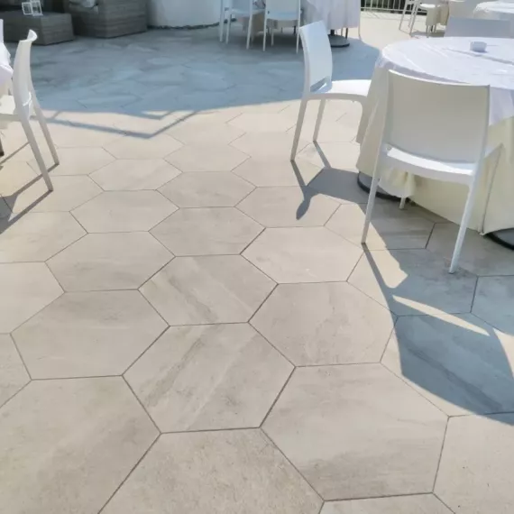 Staptegel Hexagons 60x52x2 Cappuccino