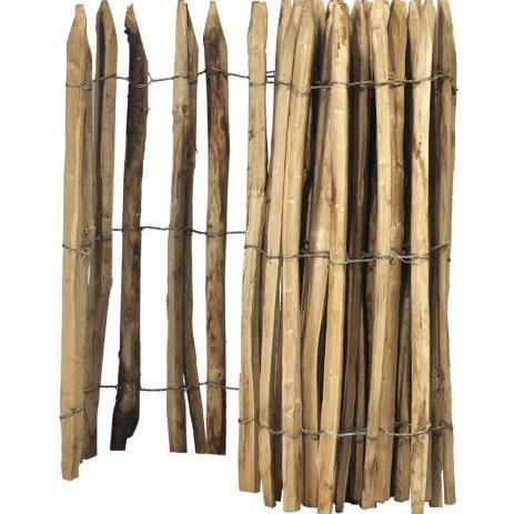 Rolhek frans 120x500 cm, kastanje latafstand 4-6 cm lengte 120 cm