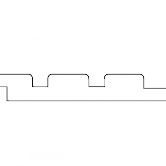 Douglas Triple profiel geschaafd zwarte kern werkende breedte 130 mm 27x140 mm 400 cm