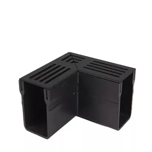 Star Drain 65/100 Hoekstuk - Premiun Zwart (Aluminium)