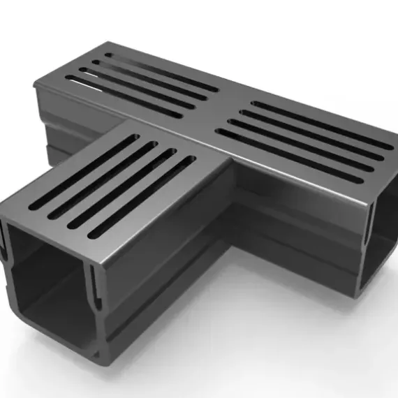 Star Drain Mini 65/60 T-stuk - Zwart (Aluminium)