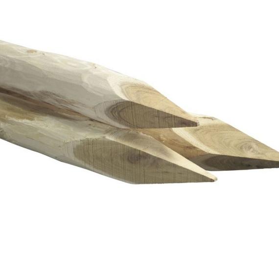 Robinia ronde paal Ø 18/20 cm geschild en gepunt