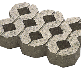 GRASBETONTEGEL 60x40x10 VLAK GRIJS