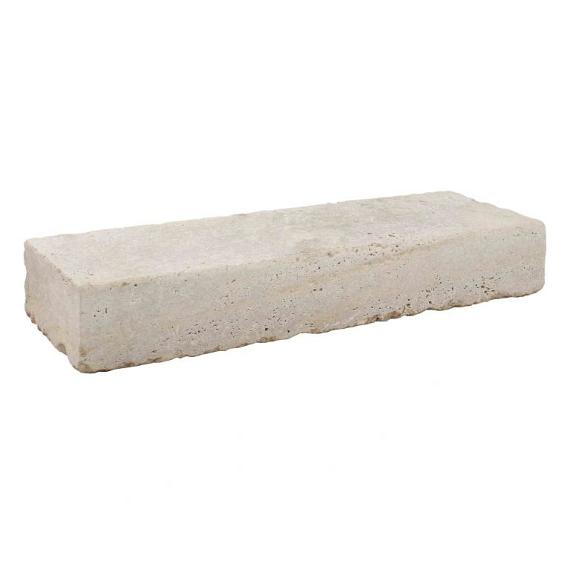 Bloktrede Travertin Ivory Cream 100x35x15 cm soft finish
