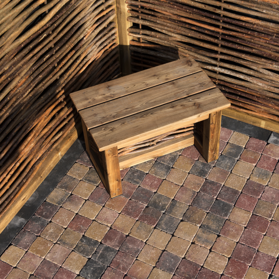 TAMBOUR 10x10x6 cm bont