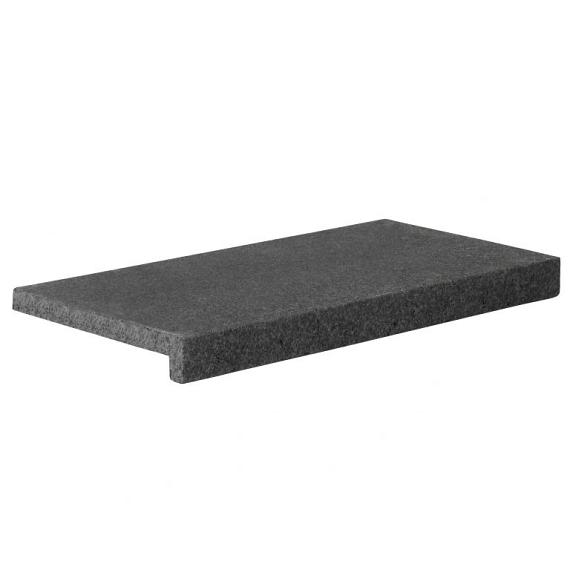 Zwembadrand Tibet Asian Black 2.0 60x30x5/2,5 cm, gevlamd, voorzijde gezoet