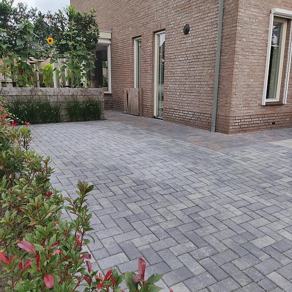 Betonstraatsteen 6 cm grijs/zwart komo