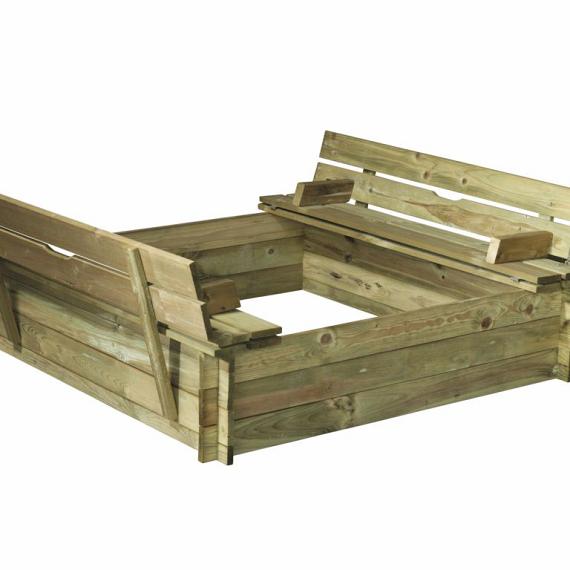 Zandbak Bert met zitdeksel celfix lengte 29 cm