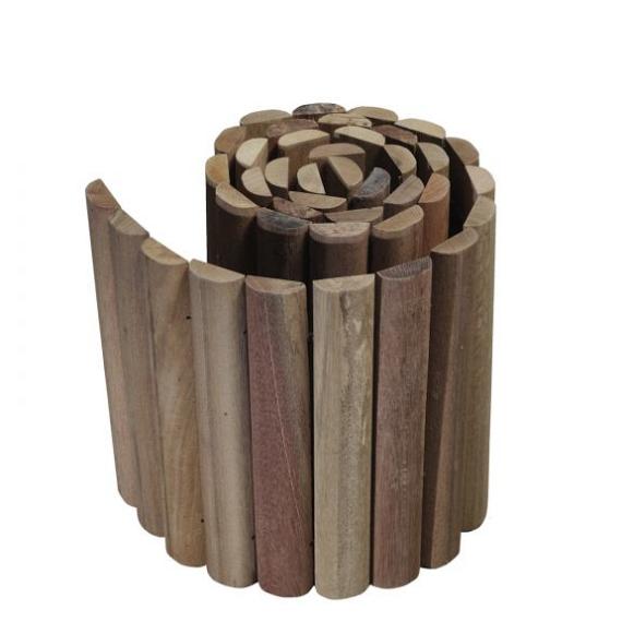 Rolborder l = 180 cm h = 20 cm hardhout