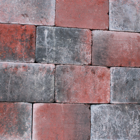 TAMBOUR 20x30x6 cm rood/zwart