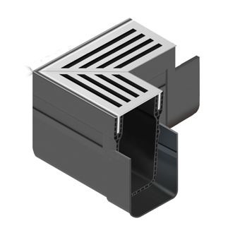 ACO Slim-Line Aluminium Hoekelement 90 graden