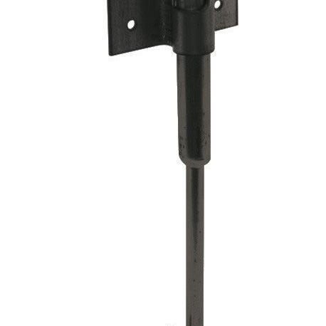 GB Staartgrendel 1000mm met plaat Zwart Gecoat