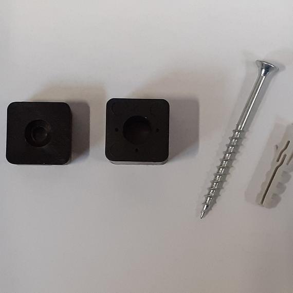 Afstandhouder voor gaaspaneel 20 mm vierkant Antraciet grijs