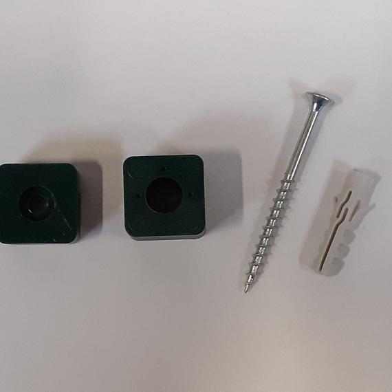 Afstandhouder voor gaaspaneel 20 mm vierkant groen