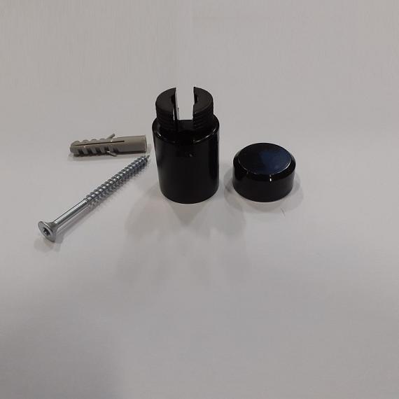 Afstandhouder voor gaaspaneel 30 mm rond Zwart