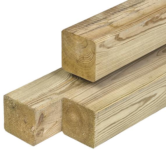 Geïmpregneerd Grenen Paal Geschaafd 88x88 mm 400 cm