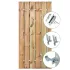 Tuindeur Privacy grenen geïmpregneerd gegalvaniseerd frame 90x195 cm