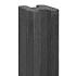 Berton©-sleufpaal Zaan antraciet, vlakke kop 11,5 x 11,5 x 265 cm hoekmodel met brede ondersleuf