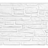Berton©-motiefplaat smal wit/grijs H26 x D3,5 x L184 cm Rustico